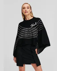 Karl Lagerfeld Karl signatur Schal-pullover, Frau, Schwarz Schwarz