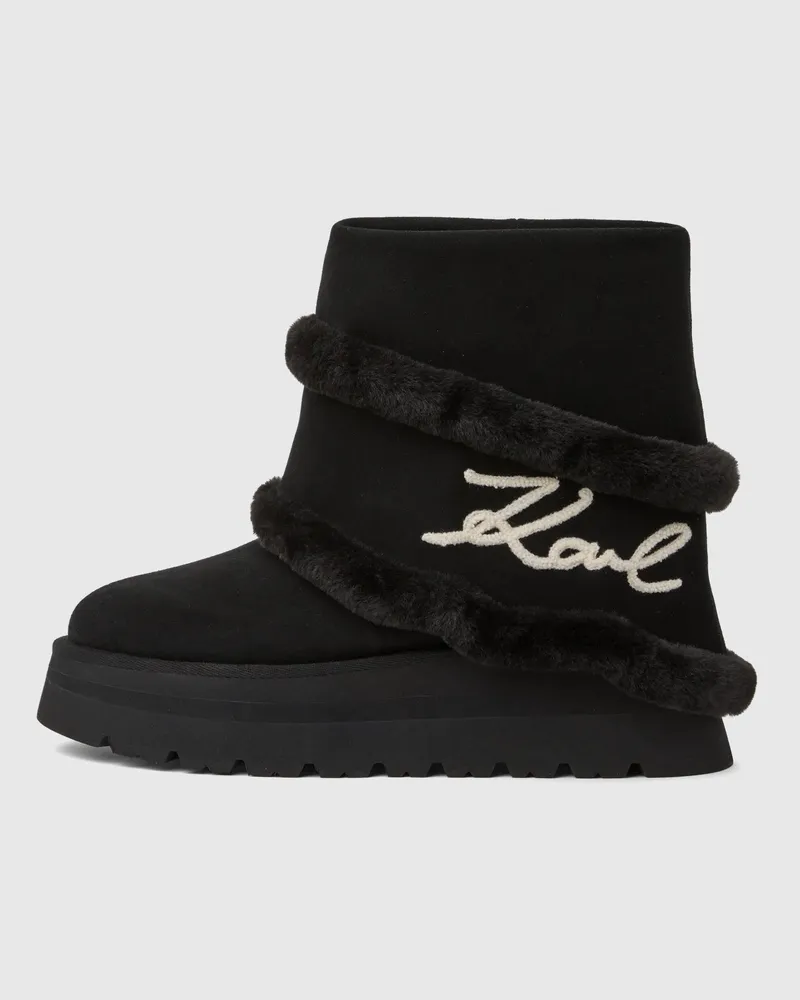 Karl Lagerfeld Skylar Stiefel Zum Umschlagen, Female, Schwarz, Size Black