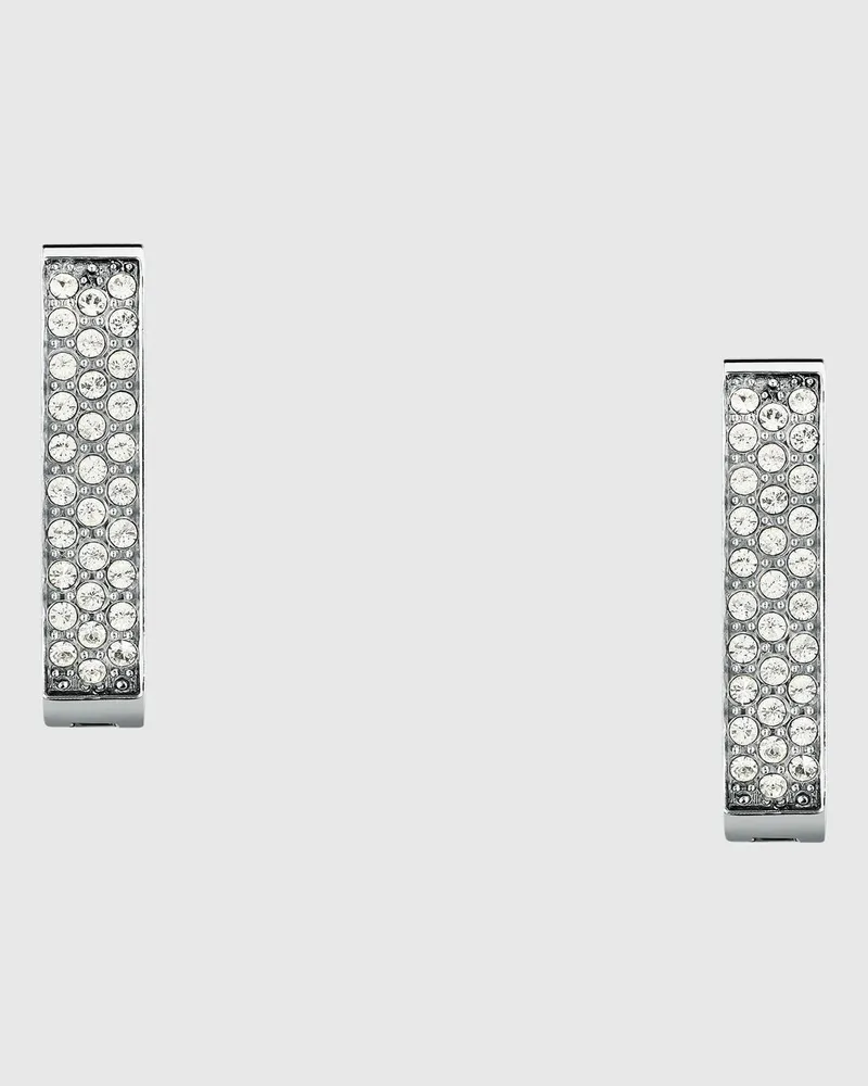 Karl Lagerfeld Ketten-pavé-ohrringe, Female, Silver, Size Silver