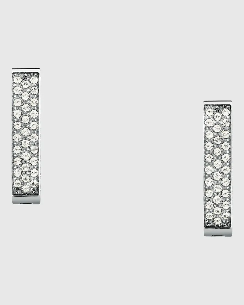 Karl Lagerfeld Ketten-pavé-ohrringe, Damen, Silver, Größe Silver