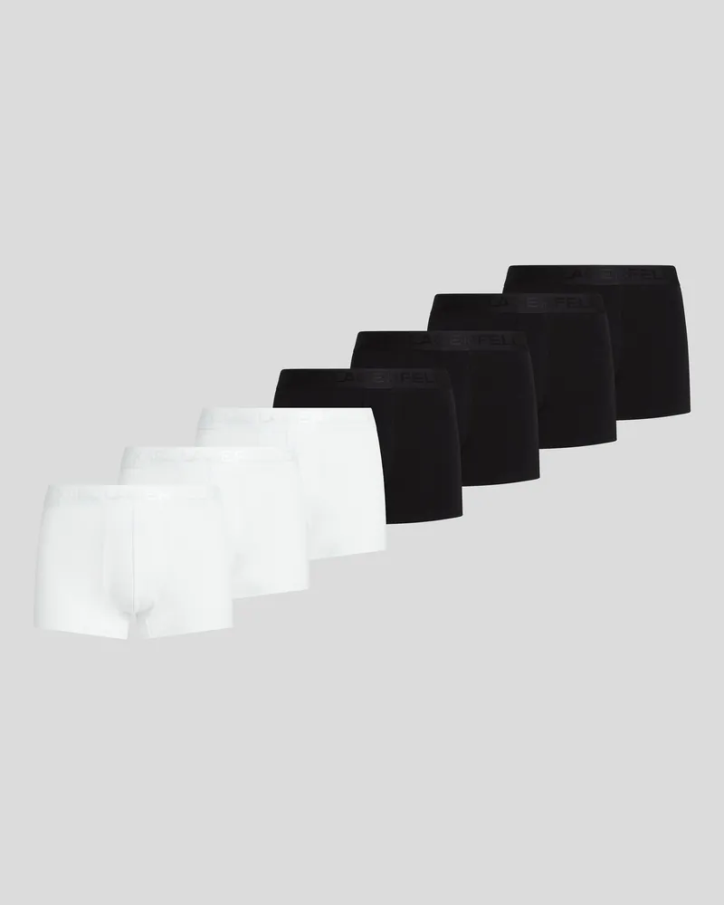 Karl Lagerfeld Farblich Abgestimmte boxershorts Mit Logo – 7er-set, Mann, Schwarz/Weiss, Größe Schwarz