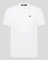 Karl Lagerfeld Karl Ikonik -polo-aufnäher, Mann, Weiss Weiss