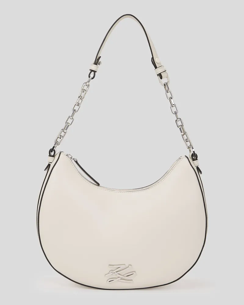 Karl Lagerfeld K/autograph Mond-schultertasche, Damen, Zement, Größe Zement