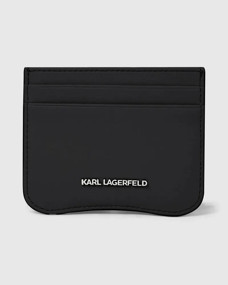 Karl Lagerfeld Ikon Weiches Kartenetui, Damen, Schwarz, Größe Schwarz