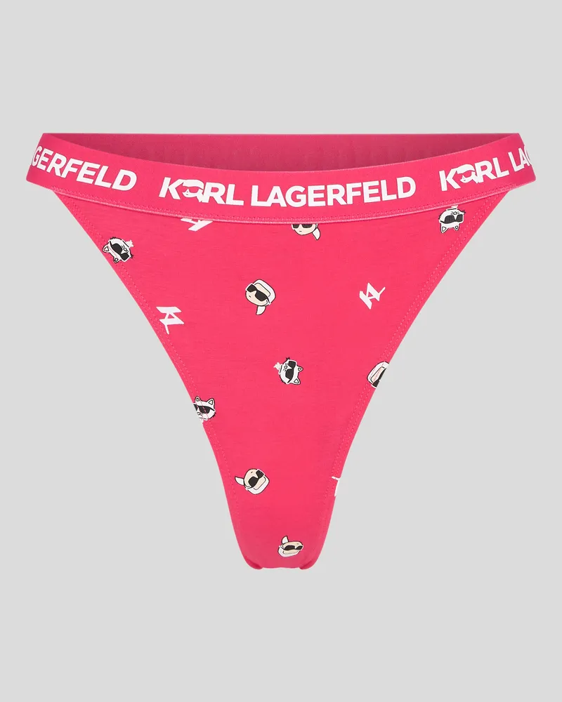 Karl Lagerfeld Ikonik karl-slips, Frau, All Over Print Himbeere All