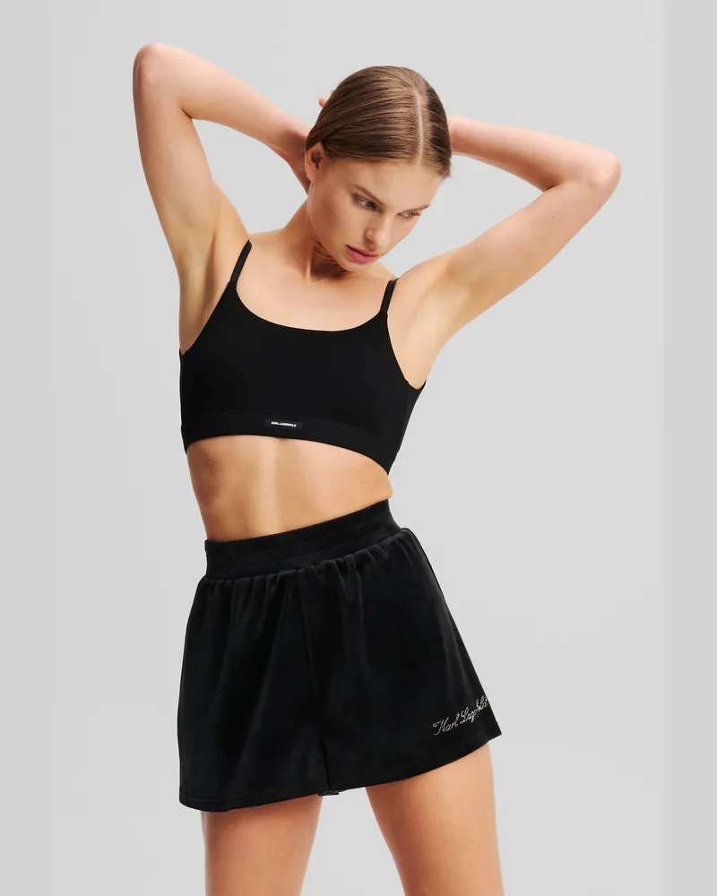 Karl Lagerfeld Hotel Karl Lounge-shorts, Frau, Schwarz, Größe Schwarz