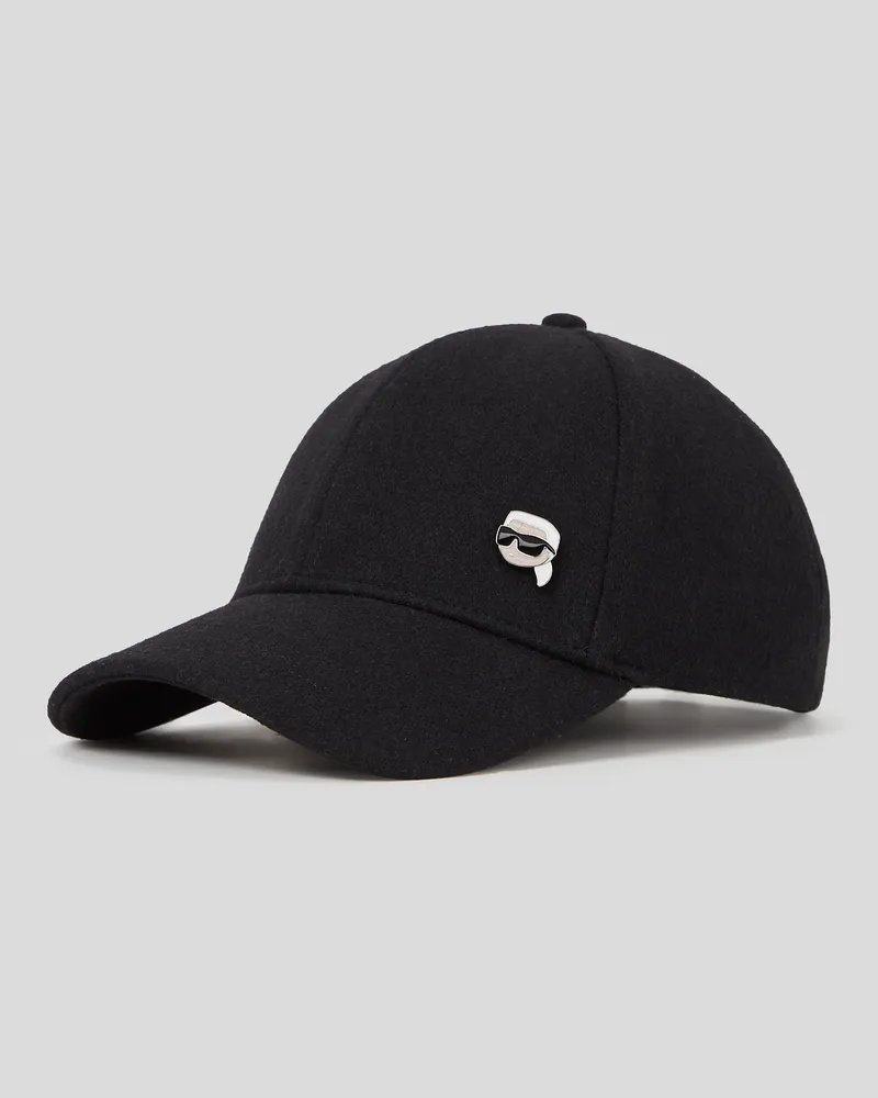 Karl Lagerfeld Ikon Kappe Aus Wolle, Mann, Schwarz, Größe Schwarz