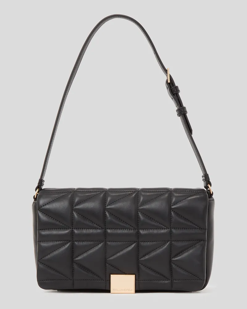 Karl Lagerfeld K/kuilt mittelgrosse Schultertasche, Frau, Schwarz, Größe Schwarz