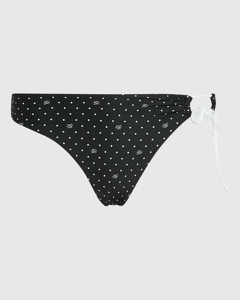 Karl Lagerfeld Coole Bikinihose Mit Polka-dots, Damen, Schwarz Mit Weißen Punkten, Größe Schwarz