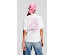 Klj t-shirt mit Bandana-print, Frau, Weiss