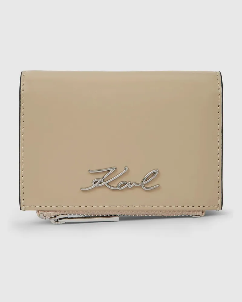 Karl Lagerfeld K/signature Klappportemonnaie, Damen, Sauberes Schwarz, Größe Sauberes
