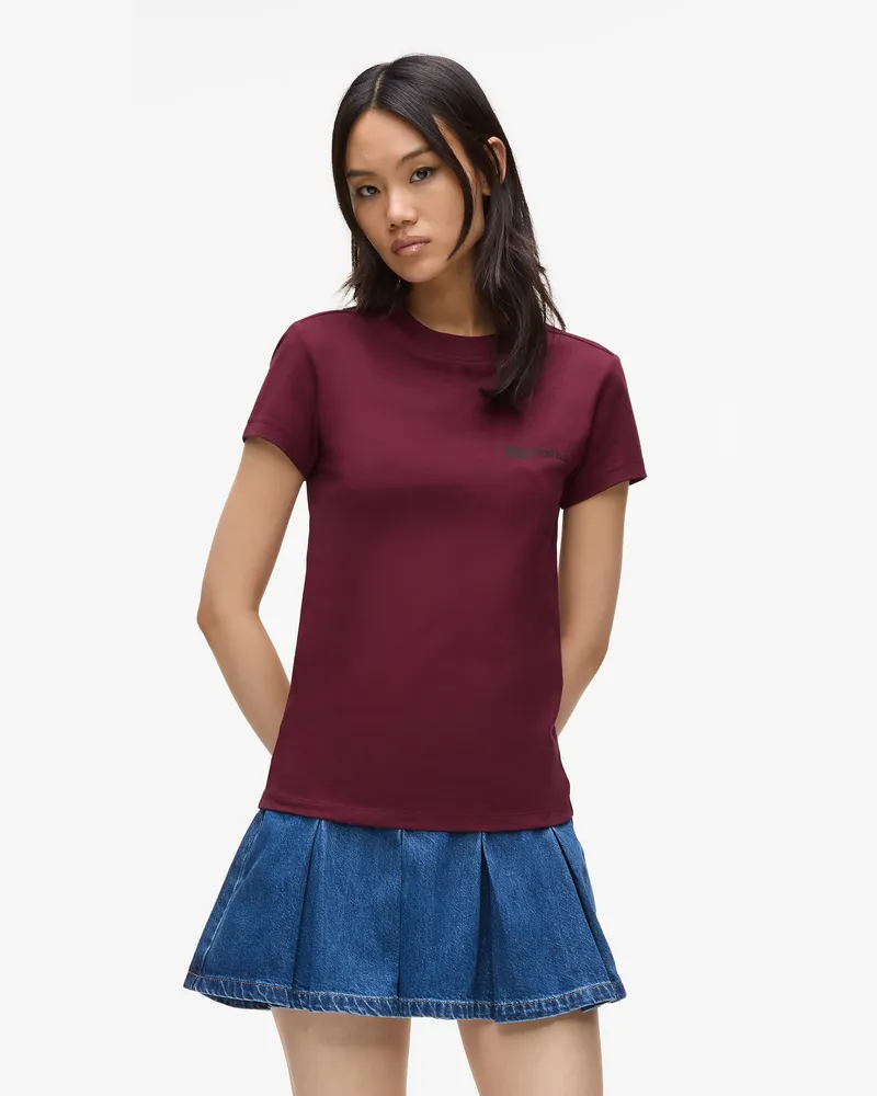 Karl Lagerfeld Schmal Geschnittenes T-shirt, Damen, Zinfandel, Größe Zinfandel