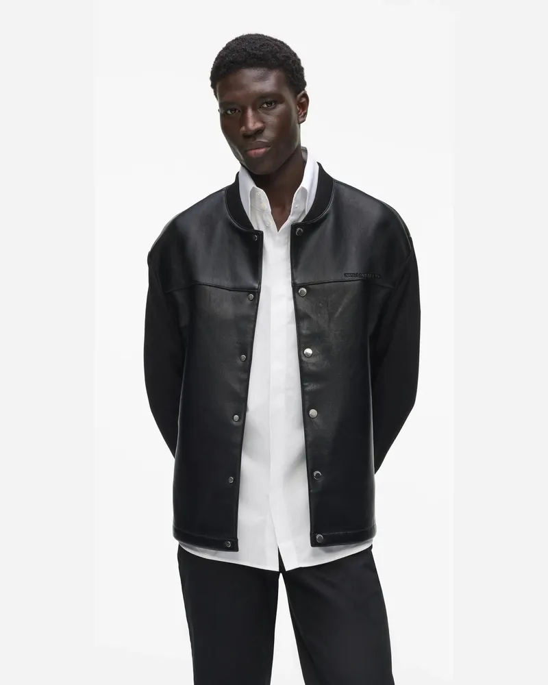 Karl Lagerfeld Varsity-bomber-sweatshirt, Male, Schwarz, Size Black