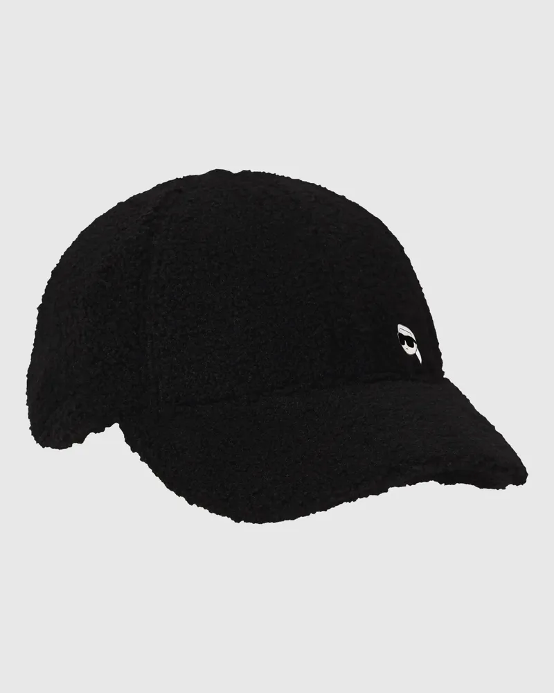 Karl Lagerfeld Ikon-kappe Aus Kunstlammfell, Damen, Schwarz, Größe Schwarz