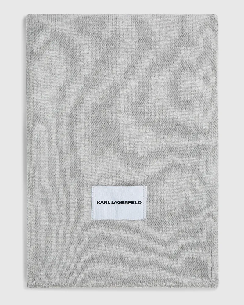 Karl Lagerfeld Jerseyschal Mit Logo, Herren, Mirage Grau, Größe Mirage