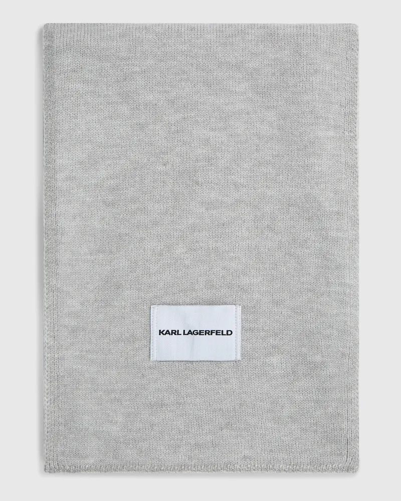 Karl Lagerfeld Jerseyschal Mit Logo, Herren, Mirage Grau, Größe Mirage