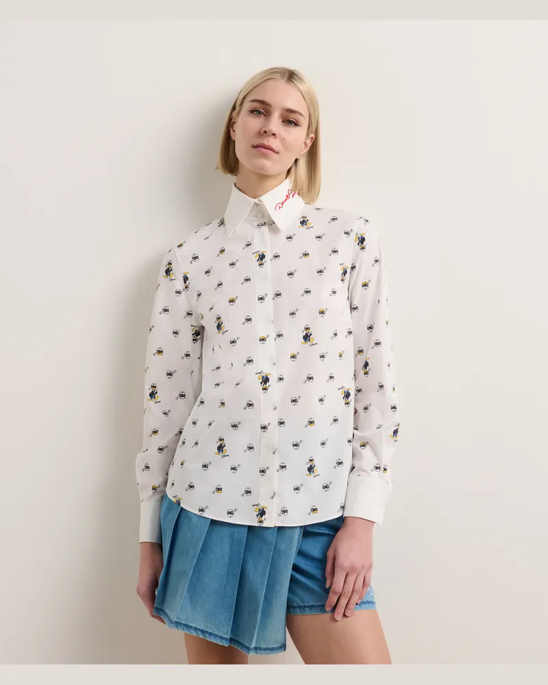 Karl Lagerfeld Disney X Kl Bluse Mit Allover-print, Frau, Ganzseitendruck Donald Disney X Karl, Größe Ganzseitendruck