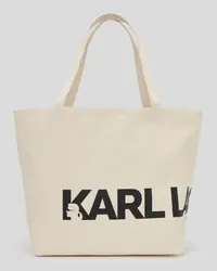 Karl Lagerfeld K/essential shopper mit Übergrossem Logo, Frau, Natur Natur