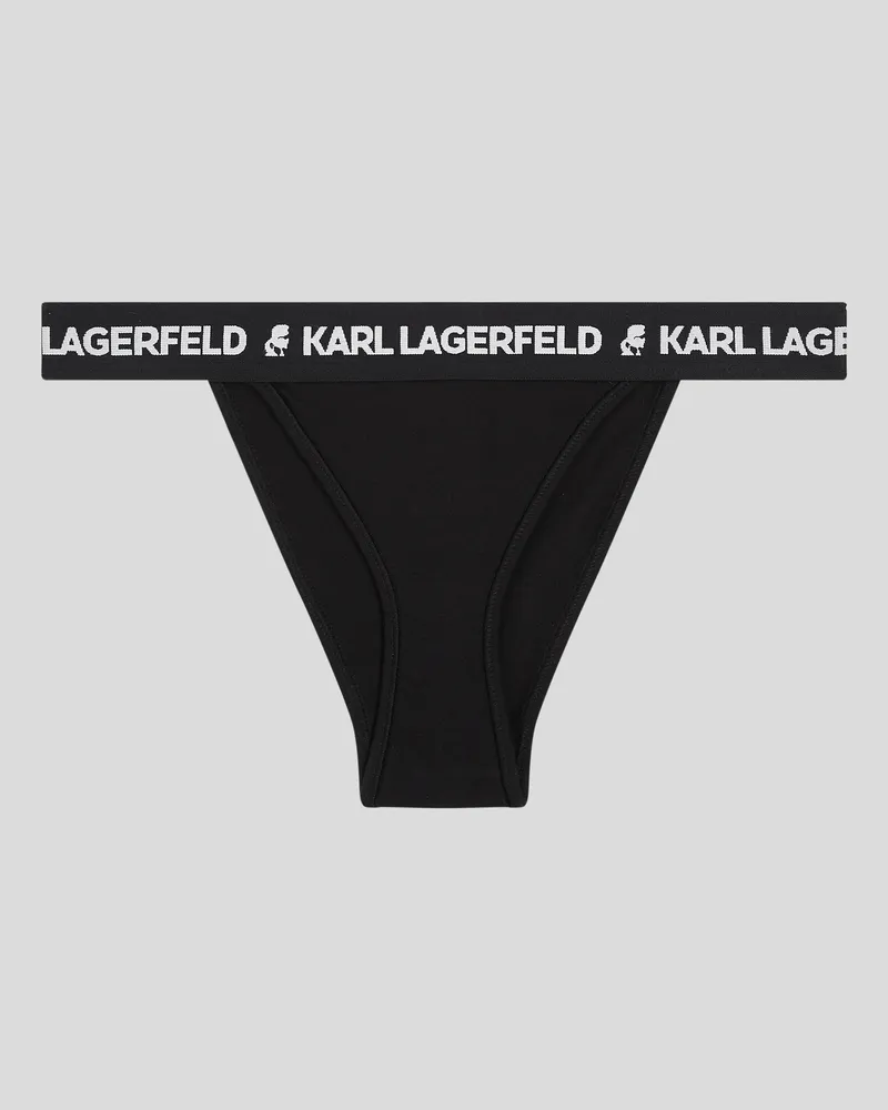 Karl Lagerfeld Brazilian-slip Mit Logo, Frau, Schwarz, Größe Schwarz