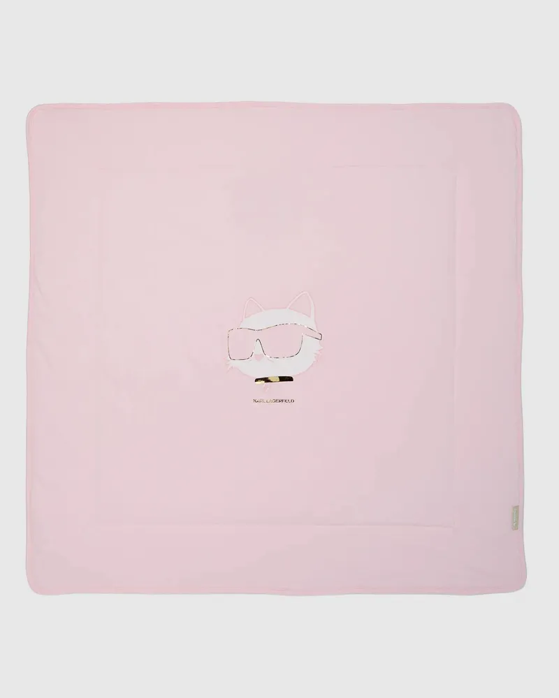 Karl Lagerfeld Ikon Choupette Wendbare Babydecke, Helles Pink, Größe Helles