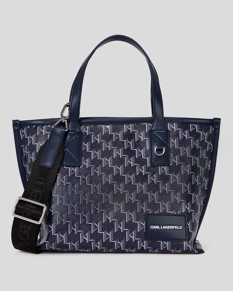 Karl Lagerfeld K/voyage kleine Tote-bag, Frau, Marineblaues Monogramm, Größe Marineblaues