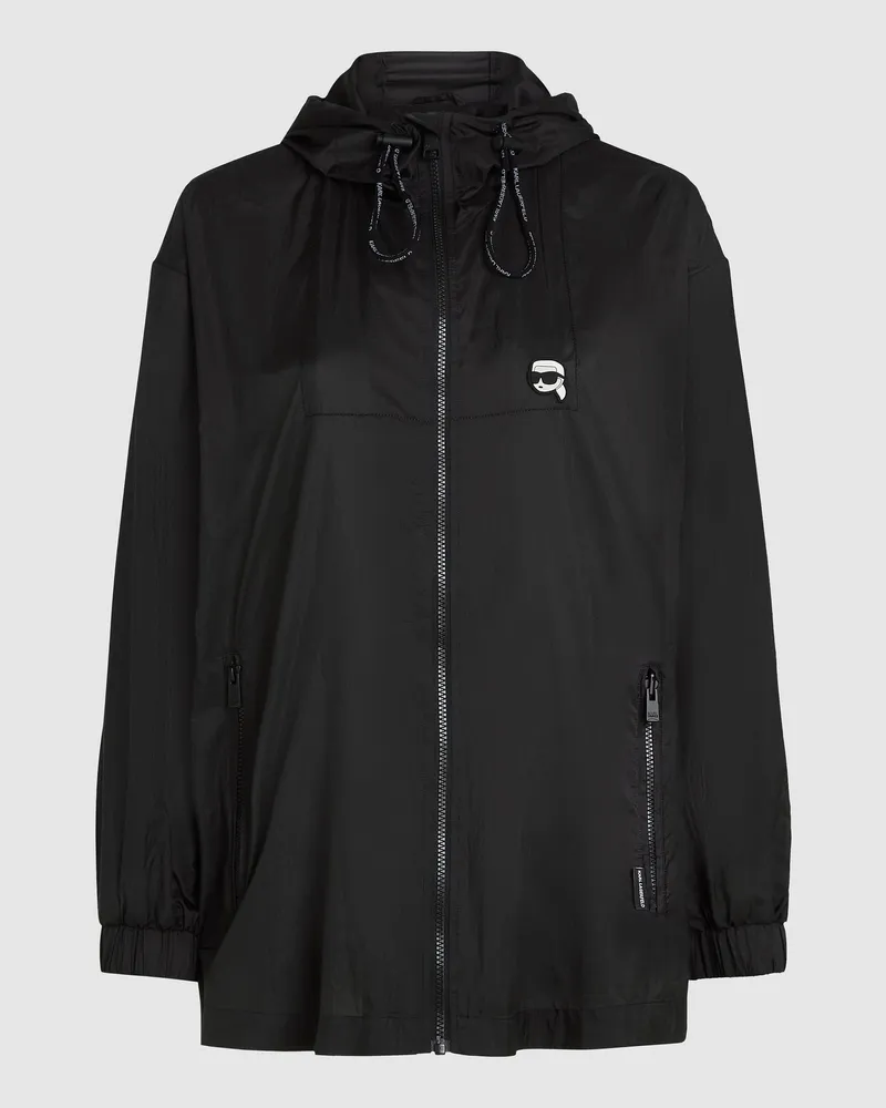 Karl Lagerfeld Ikonischer Packbarer Parka, Damen, Schwarz, Größe Schwarz