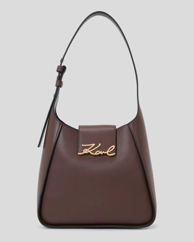 Karl Lagerfeld K/signature hobo-tasche, Frau, Dunkel-schokolade Dunkel-schokolade