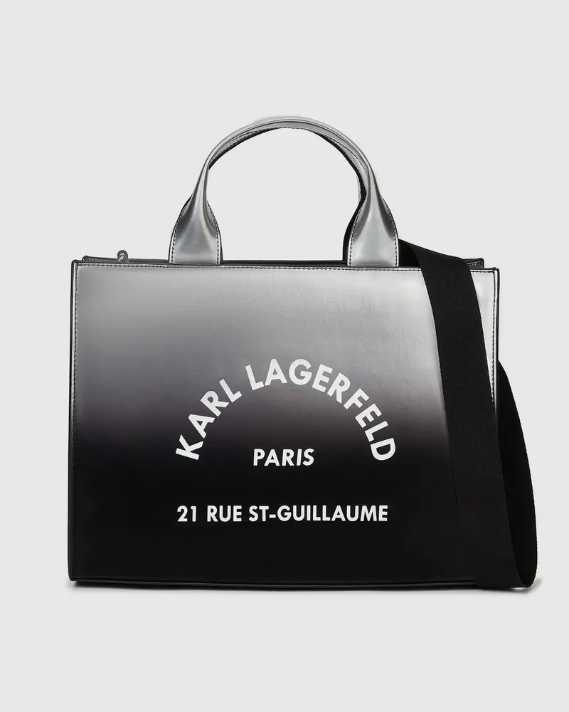 Karl Lagerfeld Rue St-guillaume Medium Tote Bag Im Dégradé-look, Damen, Schwarz-grau-verlauf, Größe Schwarz-grau-verlauf