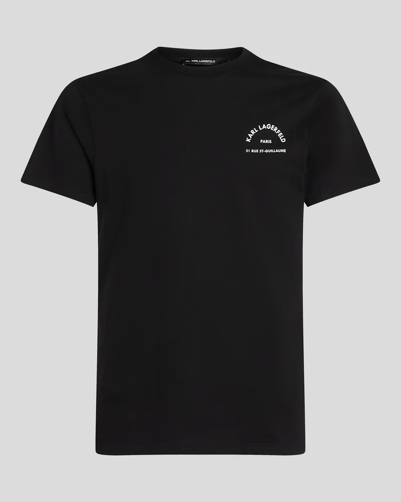 Karl Lagerfeld Rue St-guillaume Schmal Geschnittenes T-shirt, Mann, Schwarz, Größe Schwarz
