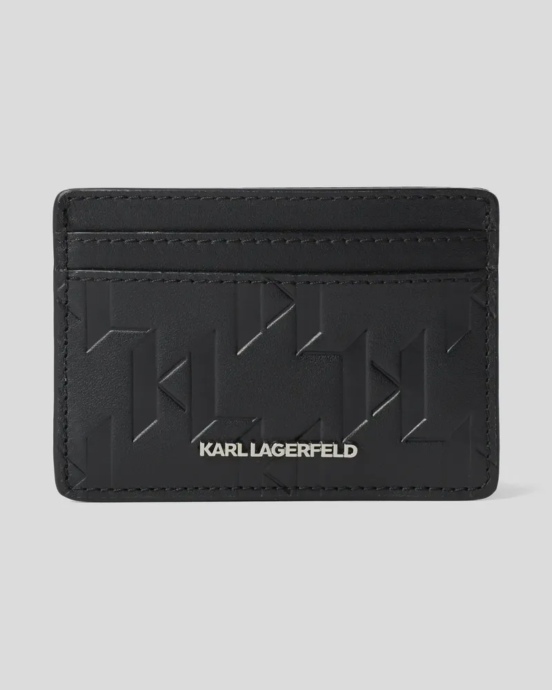 Karl Lagerfeld K/loom Kartenetui Aus Leder, Mann, Schwarz, Größe Schwarz