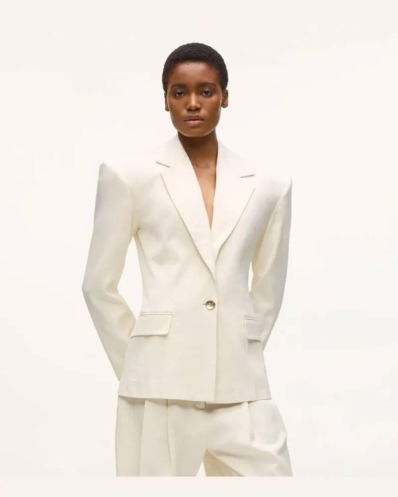 Karl Lagerfeld Kl Studio Strukturierter Blazer, Female, Pristine, Size White