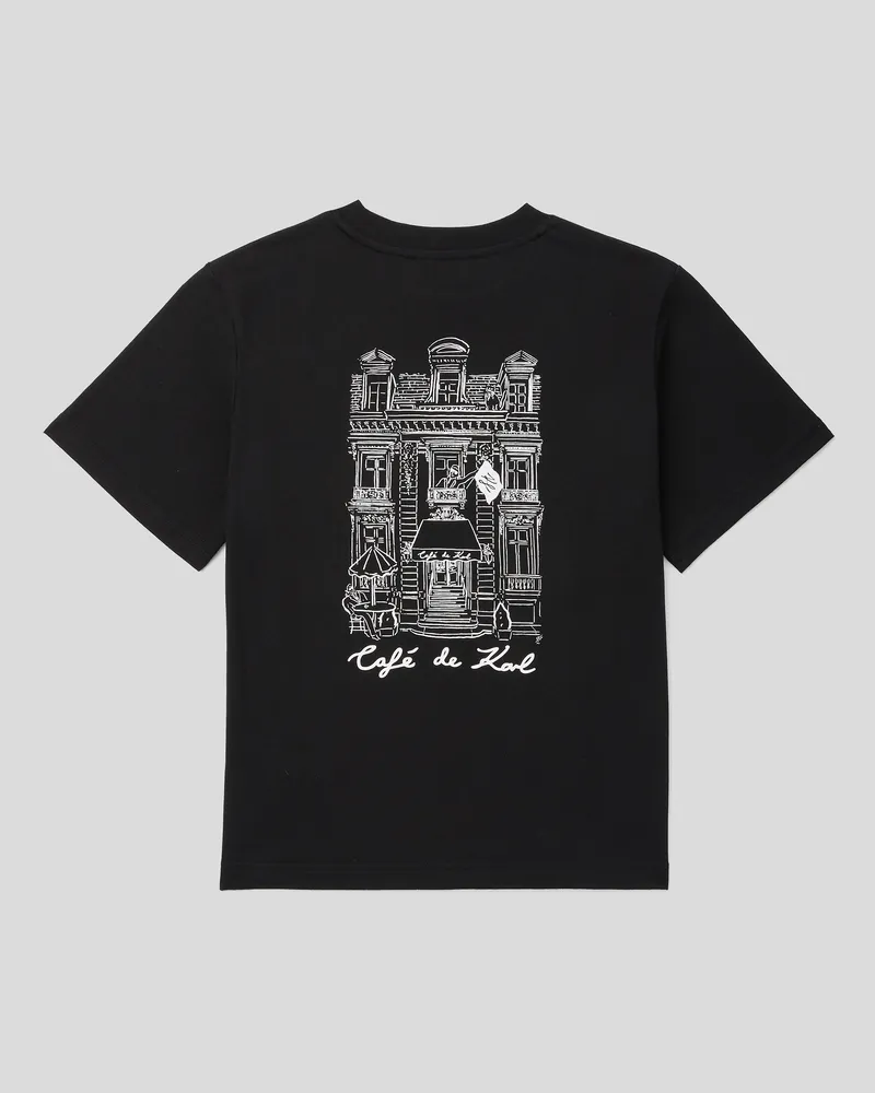 Karl Lagerfeld Café De Karl T-shirt Für Jungen, unisex, Schwarz, Größe Schwarz