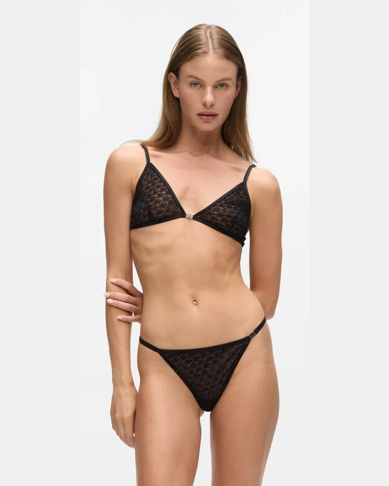 Karl Lagerfeld Autograph-triangel-bh Aus Netzstoff, Female, Mesh, Size Black