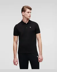 Karl Lagerfeld Karl Ikonik -polo-aufnäher, Mann, Schwarz Schwarz