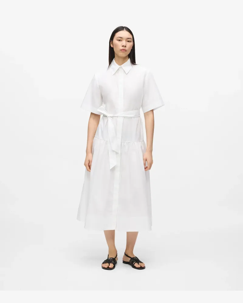 Karl Lagerfeld Midi-hemdkleid, Damen, Weiss, Größe Weiss