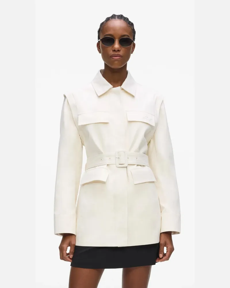 Karl Lagerfeld Kurzer Wandelbarer Mantel, Damen, Pristine, Größe Pristine