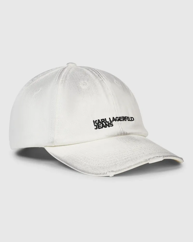 Karl Lagerfeld Kappe Mit Waschung Und Logo, Damen, Reiher, Größe Reiher
