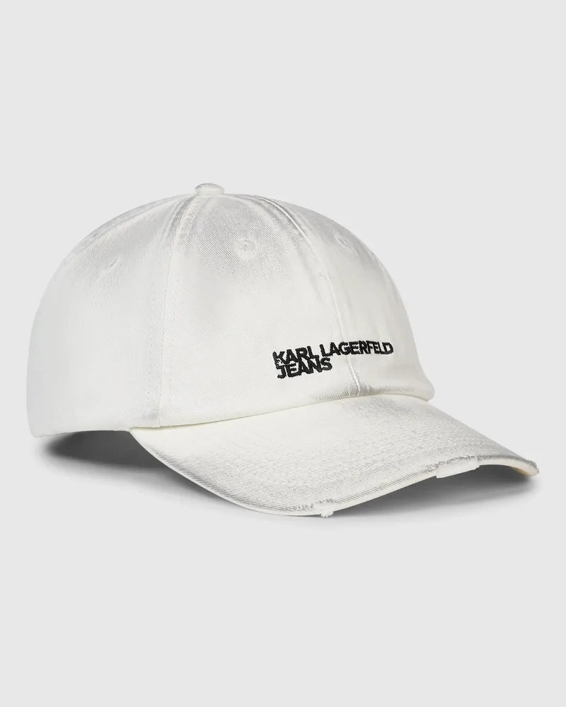 Karl Lagerfeld Kappe Mit Waschung Und Logo, Damen, Reiher, Größe Reiher