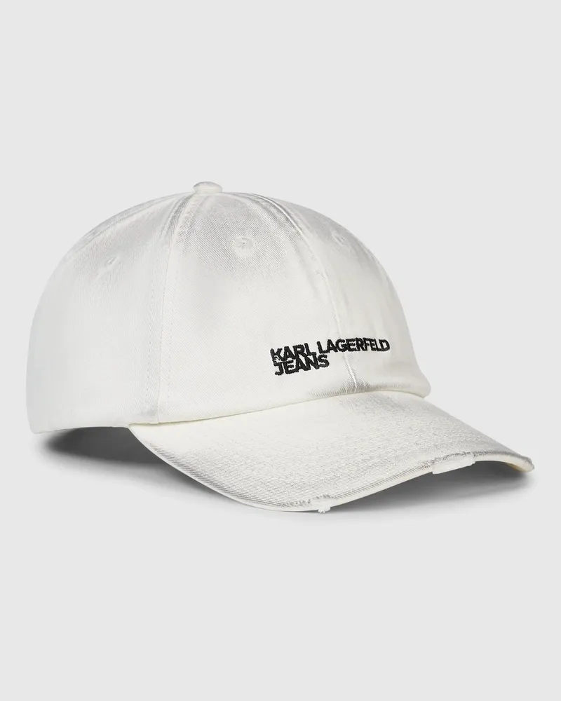 Karl Lagerfeld Kappe Mit Waschung Und Logo, Damen, Reiher, Größe Reiher