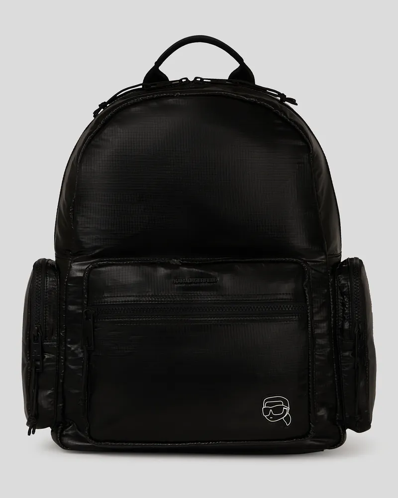 Karl Lagerfeld Ikon rucksack Aus Bauschigem Nylon, Mann, Schwarz, Größe Schwarz