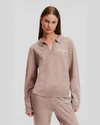 Karl Lagerfeld Hotel karl Pullover aus Kaschmir, Frau, Toast Beige Toast