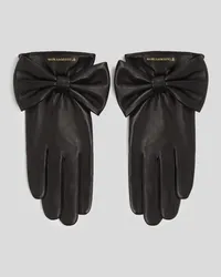 Karl Lagerfeld Karl studio Handschuhe mit Schleife, Frau, Schwarz Schwarz