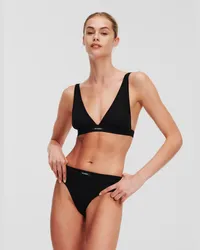 Karl Lagerfeld Dekollete-bralette mit Essential-logo, Frau, Schwarz Schwarz