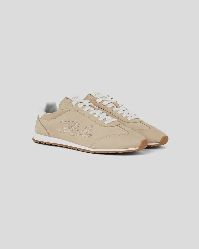 Karl Lagerfeld Venus Embro Sneakers Mit Signia-aufnäher, Damen, Off White, Größe Off
