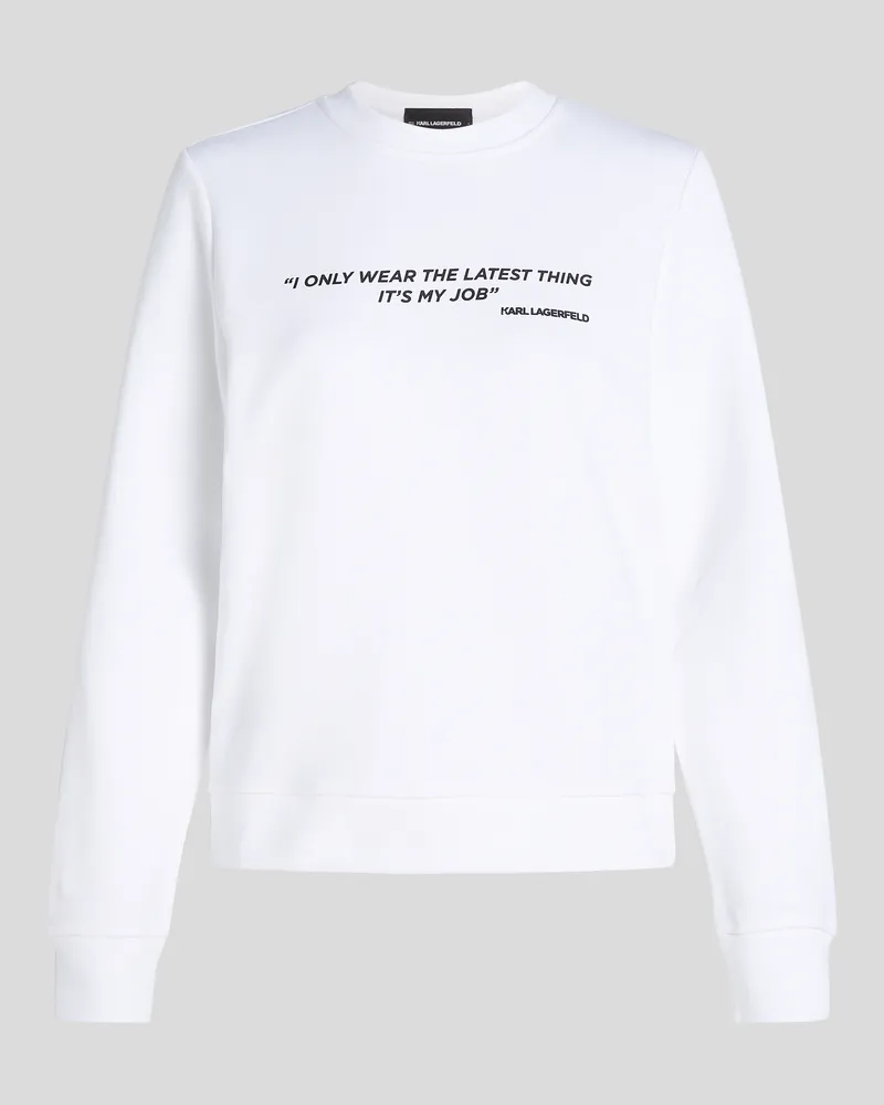 Karl Lagerfeld Sweatshirt Mit Karl-zitat, Frau, Weiss, Größe Weiss