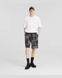 Karl Lagerfeld Klj shorts mit Bandana-print, Mann, Aop Bandana Schwarz Aop