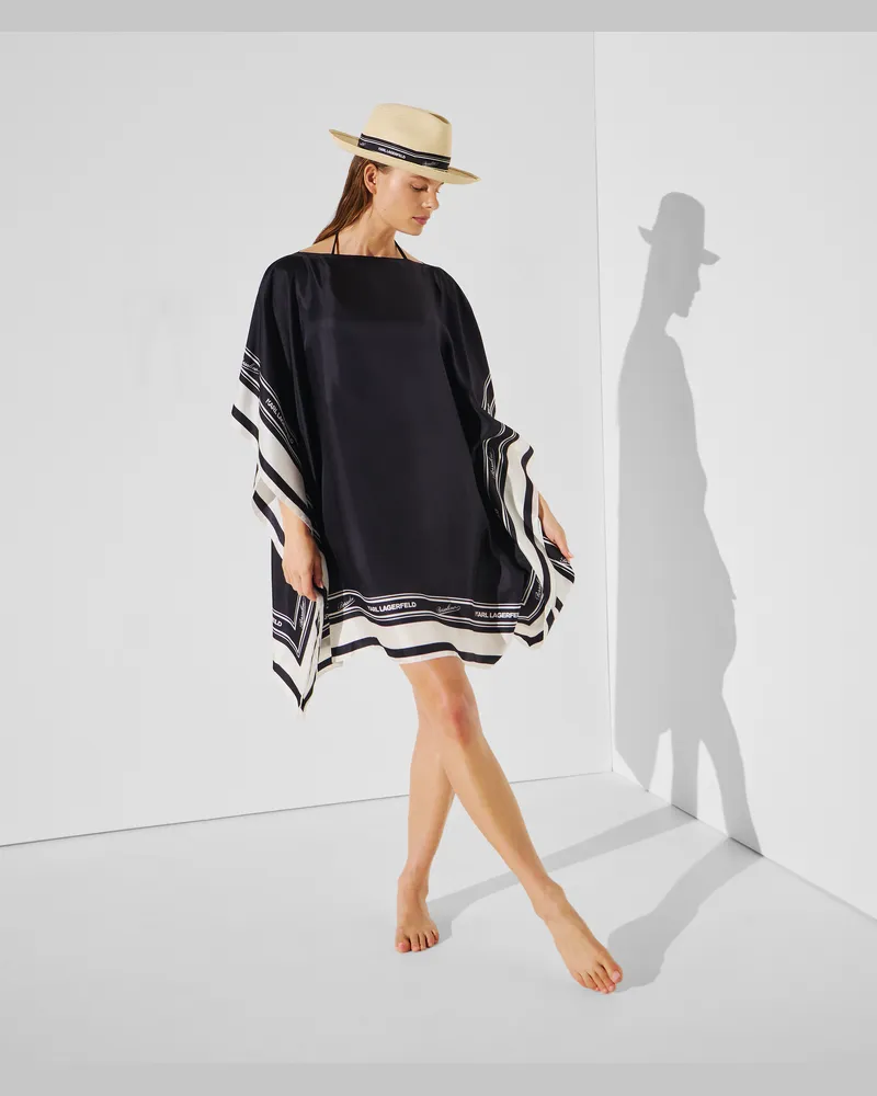 Karl Lagerfeld Kl X Borsalino-seidentunika, Frau, Schwarz, Größe Schwarz