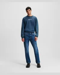 Karl Lagerfeld Klj gerade Geschnittene Jeans, Mann, Visual Washed Dunkelblau Visual