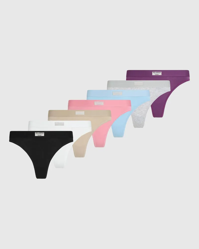 Karl Lagerfeld Wochentags-tangas – 7er-packung, Damen, Mehrfarbig, Größe Mehrfarbig