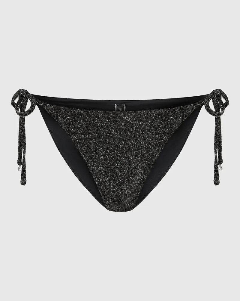 Karl Lagerfeld Signature-tanga-bikinihose, Damen, Black, Größe Black